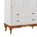 Ver imagem 4 de Guarda Roupa Madeira 2 Portas 60818 Hannover Linz Móveis - Branco/imbuia