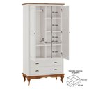 Ver imagem 2 de Guarda Roupa Madeira 2 Portas 60818 Hannover Linz Móveis - Branco/imbuia