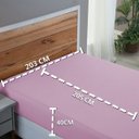 Ver imagem 5 de Lençol 200 Fios King Size 100% Algodão com Elástico Cama Box e Padrão:rosa Bebe