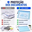 Ver imagem 2 de Pasta Organizadora A4 Envelope com Zíper Multiuso 31x24cm Kit 2 Unidades para Documentos