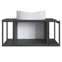 Ver imagem 5 de Gabinete para Banheiro Suspenso Industrial com Cuba Berlin Branca Grafite