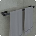 Ver imagem 3 de Kit Acessórios Para Banheiro Preto Fosco 6 Peças MAX