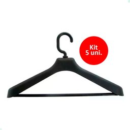 5 Cabides Para Terno Paletó Sobretudo Blazer Social Preto - 1