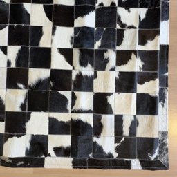 Tapete de Couro Preto e Branco Quadriculado 200x250 Placa de 10cm - 4