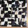 Tapete de Couro Preto e Branco Quadriculado 200x250 Placa de 10cm - 4
