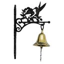 Ver imagem 1 de Sino Decorado De Parede Em Bronze E Alumínio Beija Flor