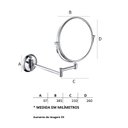 Ver imagem 4 de Espelho EF-L 6 - Redondo - E6515 - Cromado