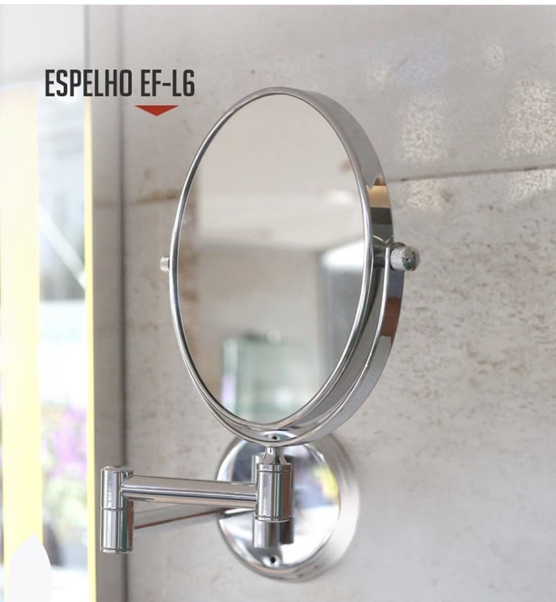 Espelho EF-L 6 - Redondo - E6515 - Cromado - 3