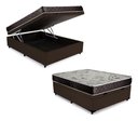 Ver imagem 1 de Cama Box Casal com Baú Marrom + Colchão Molas Ensacada 1,38 X 1,88 X 24 Cm
