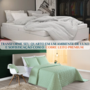 Ver imagem 4 de Conjunto Cama Casal King Size Agata Bordada 200 Fios Super Elegante:verde