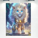 Ver imagem 1 de Quadro Decorativo Tela Canvas Animais Ref:qban1 Lojall 150 X 100 Cm Borda Infinita