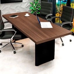 Mesa de Reunião Escritório 6 Lugares 1,80m X 90cm Tampo 30mm - 1