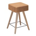 Ver imagem 1 de Banco Banqueta Rio Baixa 50cm Couríssimo Amarula - Salaone