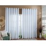 Cortina Gaze De Linho Forro Blackout 4,00x2,20 Sala E Quarto Branco - 4
