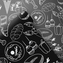 Papel de Parede Cozinha Desenhada 2 Arte Destaque 3 Metros - 3