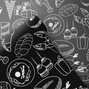 Ver imagem 3 de Papel de Parede Cozinha Desenhada 2 Arte Destaque 3 Metros