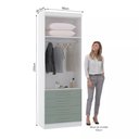 Ver imagem 2 de Guarda-roupa Modulado 90cm 2 Portas 4 Gavetas Alpes Luciane