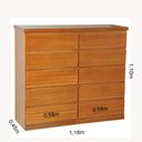 Ver imagem 2 de Cômoda de Madeira Maciça 1,18m 10 Gavetas Soraya