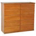 Ver imagem 1 de Cômoda de Madeira Maciça 1,18m 10 Gavetas Soraya