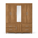 Ver imagem 2 de Guarda Roupa Casal 6 Portas 4 Gavetas Guarujá Demóbile