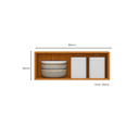 Ver imagem 4 de Armário Suspenso 1 Porta Basculante 80cm Ravena -   Freijó UV/Off Acetinado Poliman