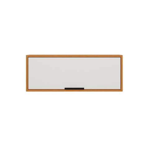Armário Suspenso 1 Porta Basculante 80cm Ravena -   Freijó UV/Off Acetinado Poliman