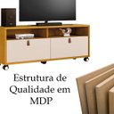 Ver imagem 4 de Rack Bancada para Tv de até 55" 2 Gavetas Paris Naturale/off White