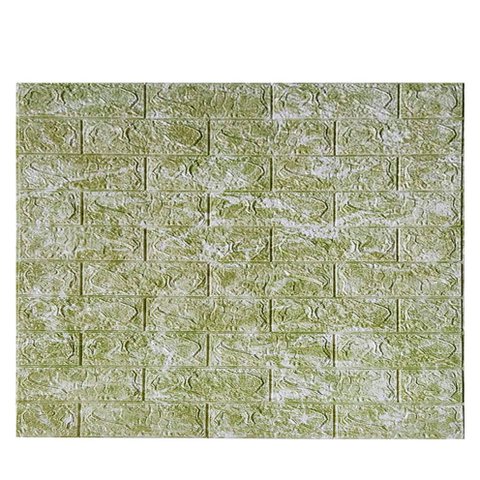 Kit 20 Un/ Espuma 3d - Tijolo Rústico - Verde Rajado