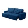 Sofá Retrátil e Reclinável 3 Lugares com Molas 2,00m Aline Suede Azul Rover & Beato - 6