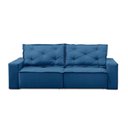 Ver imagem 5 de Sofá Retrátil e Reclinável 3 Lugares com Molas 2,00m Aline Suede Azul Rover & Beato