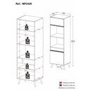 Ver imagem 2 de Paneleiro Armário Cozinha para Forno e Micro-Ondas 2 Portas 62cm Retrô Florença Multimóveis