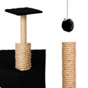 Ver imagem 2 de Arranhador para Gatos Pet Quadrado Poste Sisal com Brinquedo Pompom Pelúcia Guizo