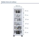 Ver mais imagens de Estante de Livros 63CMX187CM Multiuso 5 Prateleiras Flex 100% MDF Branco