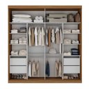 Ver imagem 3 de Guarda Roupa Star Mdf 219cm 2 Portas com Espelho Nogueira/areia 9554