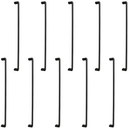 10 Puxadores Alça para Móveis 358mm Preto Fosco Zamac Balcão Guarda-roupas Gavetas - 1