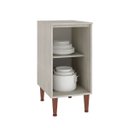 Ver imagem 2 de Balcão Pequeno para Cozinha New 40 X 86 Cm 1 Porta Mdp Legno Nogueira - Clicklar