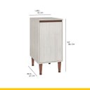 Ver imagem 3 de Balcão Pequeno para Cozinha New 40 X 86 Cm 1 Porta Mdp Legno Nogueira - Clicklar