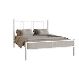 CAMA CASAL TUBOLAR ELOA COM EXTRADO MADEIRA P/ COLCHÃO 188X138 -REFORÇADA -BRANCO - 3