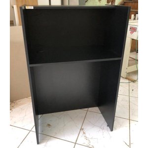 Balcão Preto Reto Atendimento / Recepção Caixa Vallet em Mdf Cor:preto