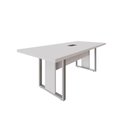 Ver imagem 2 de Mesa de Reunião Industrial 2,00m 1 Caixa de Tomada 200cm Cinza F5 Office