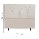 Ver imagem 2 de Cabeceira Estofada King 195CM Jade Suede Bege - D A DECOR D&A Decor