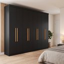 Ver imagem 1 de Guarda Roupa Casal 8 Portas 4 Gavetas 237cm com Cabideiro