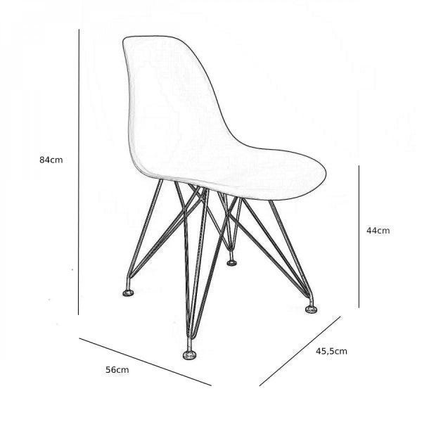 Cadeira Base Cromada Eames Eiffel  - 3
