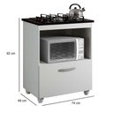 Ver imagem 4 de Kit Balcão Cooktop Kaiki Salvia com 1 Porta Branco e Fogão Cooktop 5 Bocas Itatiaia