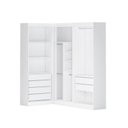 Ver imagem 2 de Guarda-Roupas Closet Modulado Roupeiro de Canto L sem Portas 6 Gavetas Versatille Yescasa