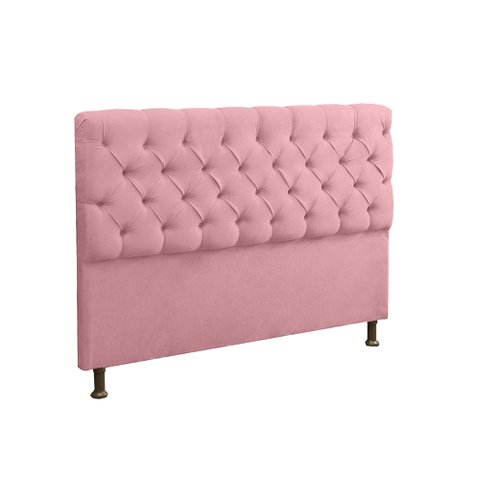 Cabeceira Lana Estofada para Cama Box Queen 160 Cm - Sv Decor:rosa
