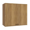 Ver imagem 1 de Armário Aéreo Celeste Kappesberg 100% Mdf 2 Portas Nogueira 80cm