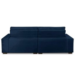 Sofá Retrátil e Reclinável 3 Lugares com Molas 2,10m Dani Suede Azul Adonai Estofados - 5