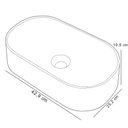 Ver imagem 5 de Cuba de Apoio Oval para Banheiro Lavabo Laila C01 O42w Cinza - Lyam