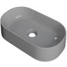 Cuba de Apoio Oval para Banheiro Lavabo Laila C01 O42w Cinza - Lyam - 1